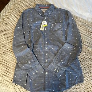 Men’s Penguin Football Print Button-down Shirt